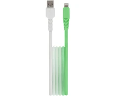Setty laidas USB – Lightning 1,5 m 2,4A KGA-L-1.52420 mėtų ir baltos spalvos gradientas