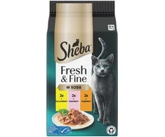 Drėgnas Kačių Maistas - Sheba Fresh &amp; Fine Mini Mėsos Patiekalai Padaže 6 x 50g