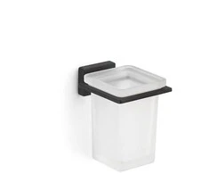 Sieninė dantų šepetėlių stiklinė GEDY ATENA 441014, juoda