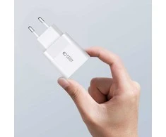 Sieninis įkroviklis PD 20W 2x USB-C Tech-Protect C20W baltos spalvos