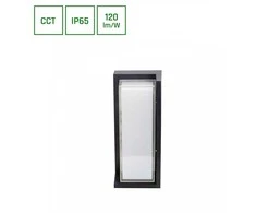 Sieninis lauko šviestuvas Spectrum, 20W, LED, IP65, juodas,