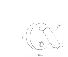 Sieninis šviestuvas Tk_Lighting Šviestuvas sieninis TK Lighting Enzo 1372, 6 W, LED, 4000 °K