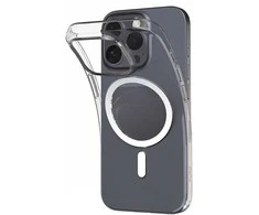 Silikoninis Puro 03 Mag MagSafe Apple iPhone 16 Pro Max – dėklas telefonui skaidrus