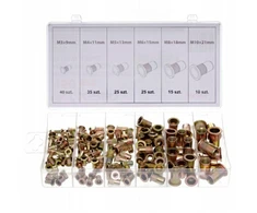 SILVER Sidabrinis SIDABRINĖS KNIEDINĖS VERŽLĖS M3-M10 150vnt. MIX PLIENINĖS