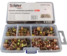 SILVER Sidabrinis SIDABRINIAI METALINIAI TVIRTINIMO ŽIEDAI 75vnt.