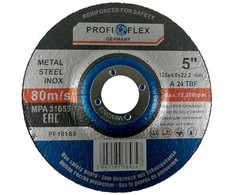 SILVER Sidabrinis Sidabrinis METALO ŠLIFAVIMO DISKAS 125*6,0mm PROF I