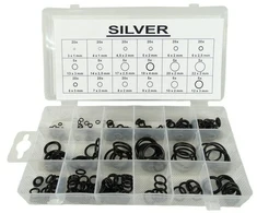 SILVER Sidabrinis Sidabrinis sandarinimo žiedai (O-ring) 225 vnt.