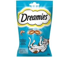 Skanėstai katėms Dreamies, su lašiša, 60 gr