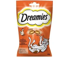 Skanėstai katėms Dreamies, su vištiena, 60 gr