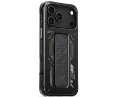 Skinarma Helio dėklas skirtas Apple iPhone 17 Pro Max Magnetic Charging + Grip Stand Graphite