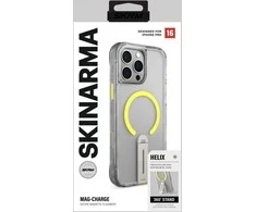 Skinarma Helix for Apple iPhone 16 Pro Magnetic Charging 360 Rotating Stand dėklas telefonui skaidrus