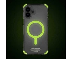 Skinarma dėklas Saido Apple iPhone 16 6.1" Magnetic Charging žalios spalvos (niteglow)
