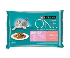 Šlapias kačių maistas ONE, vištiena, 4 × 85 g