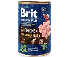 Brit Premium by Nature konservai šunims vištiena with Hearts 400g