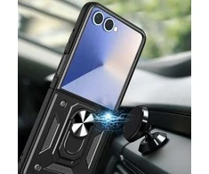 Slide Camera Armor dėklas skirtas Samsung Galaxy Z Flip 7 Juodas
