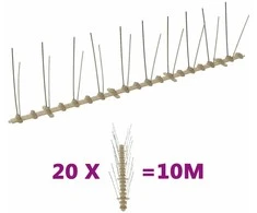 Smaigų rinkinys nuo paukščių ir balandžių, 20vnt., 2 eilės, 10m