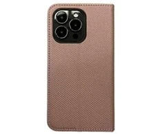 Dėklas Smart Magnet book Apple iPhone 15 Pro6.1" rožinio aukso spalvos