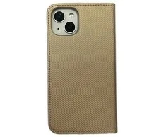 Dėklas Smart Magnet book Apple iPhone 15 pro 6.1″ aukso spalvos