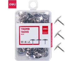 Smeigtukai DELI 10mm 100vnt/pak, metaliniai