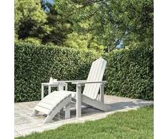 Sodo Adirondack kėdė su pakoja, baltos spalvos, HDPE