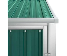 Sodo įrankių pašiūrė, žalia, 88x89x161cm, galvanizuotas plienas