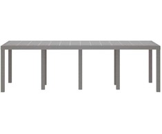 Sodo stalas Šviesiai pilka 250 x 100 x 73 cm poliratanas