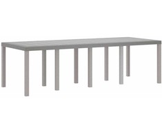 Sodo stalas Šviesiai pilka 250 x 100 x 73 cm poliratanas