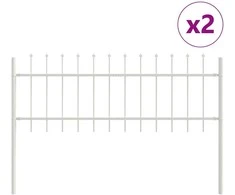 Sodo tvora 2 pcs Balta 3,4 x 0,6 m Miltelinis plienas