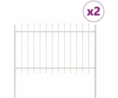 Sodo tvora 2 pcs Balta 3,4 x 1 m Miltelinis plienas
