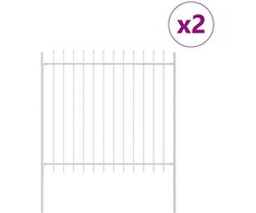 Sodo tvora 2 pcs Balta 3,4 x 1,5 m Miltelinis plienas