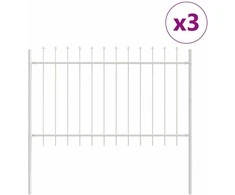 Sodo tvora 3 pcs Balta 5,1 x 0,8 m Miltelinis plienas