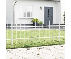 Sodo tvora 4 pcs Balta 6,8 x 0,6 m Miltelinis plienas