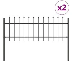 Sodo tvora 2 pcs Pilka 3,4 x 0,6 m Miltelinis plienas