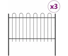 Sodo tvora BOXTEL 3 pcs 5,1 x 1 m Miltelinis plienas Pilka