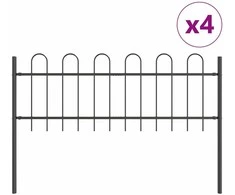 Sodo tvora BOXTEL 4 pcs 6,8 x 0,6 m Miltelinis plienas Pilka