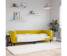Lova Sofa, geltonos spalvos, 80x200cm, aksomas