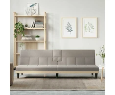Sofa-lova su puodelių laikikliais, taupe spalvos, audinys 351868