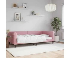 Lova Sofa, rožinės spalvos, 100x200cm, aksomas