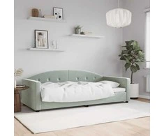 Lova Sofa, šviesiai pilkos spalvos, 90x190cm, aksomas