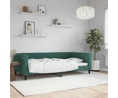 Lova Sofa, tamsiai žalios spalvos, 100x200cm, aksomas