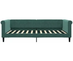 Lova Sofa, tamsiai žalios spalvos, 100x200cm, aksomas