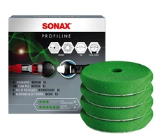SONAX Vidutinio kietumo poliravimo padas, 85mm, 4vnt 494241
