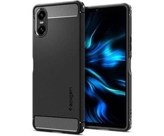Sony Xperia 10 VI Spigen Rugged Armor matinis dėklas telefonui, juodos spalvos