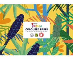 Spalvotas dvipusis popierius DISCO Picasso A4, 8 lapai, 120 g, su edukacine informacija