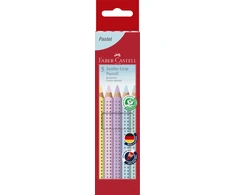Spalvoti pieštukai „Faber-Castell Jumbo Grip” pasteliniai 5 spalvų