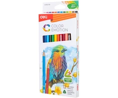 Spalvoti pieštukai DELI EC00200, 12 spalvų