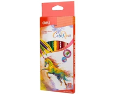 Spalvoti pieštukai DELI EC00300, 12 spalvų