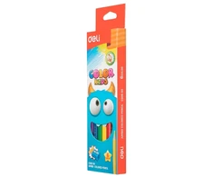 Spalvoti pieštukai DELI EC00660 jumbo, 6 spalvų