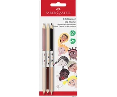 Spalvoti pieštukai Faber-Castell Children of the world, 3 spalvų