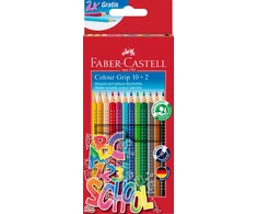 Spalvotų pieštukų rinkinys „Faber-Castell“, 10 spalvų, su rankena, 201585